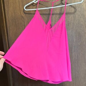 Express Women's Hot Pink Strappy V-Neck Camisole